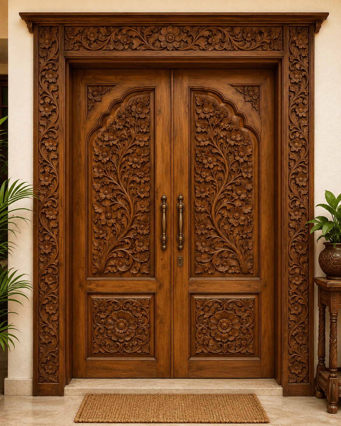Carved Teak Doors