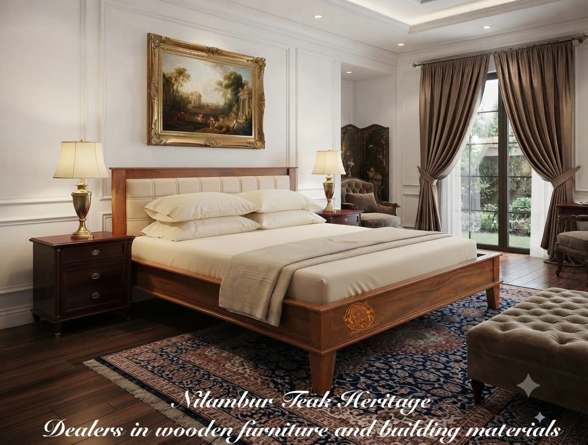 Classic Tufted Panel Solid Wood Cot