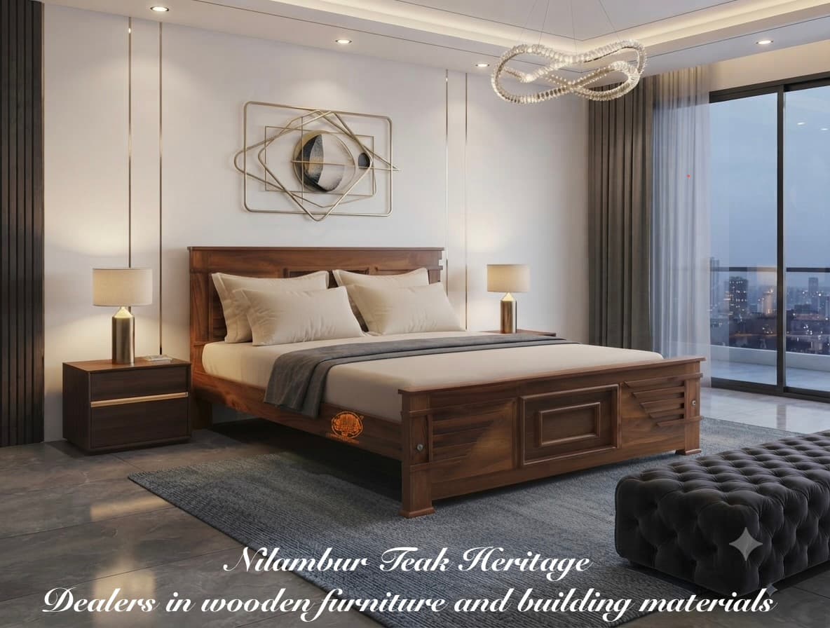 Horizon Solid Wood Cot with Paneled and Slatted Footboard