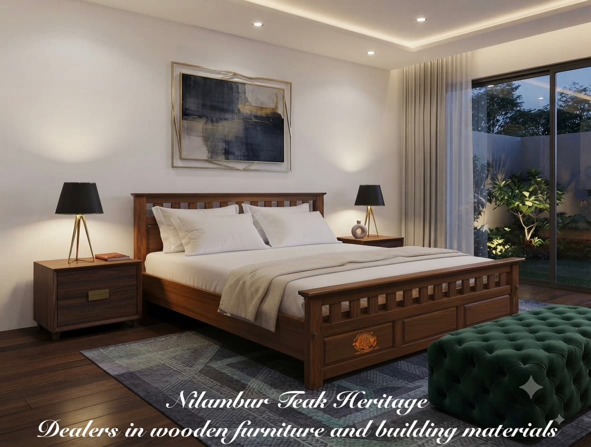 Metro Slatted Solid Wood Cot with Paneled Footboard