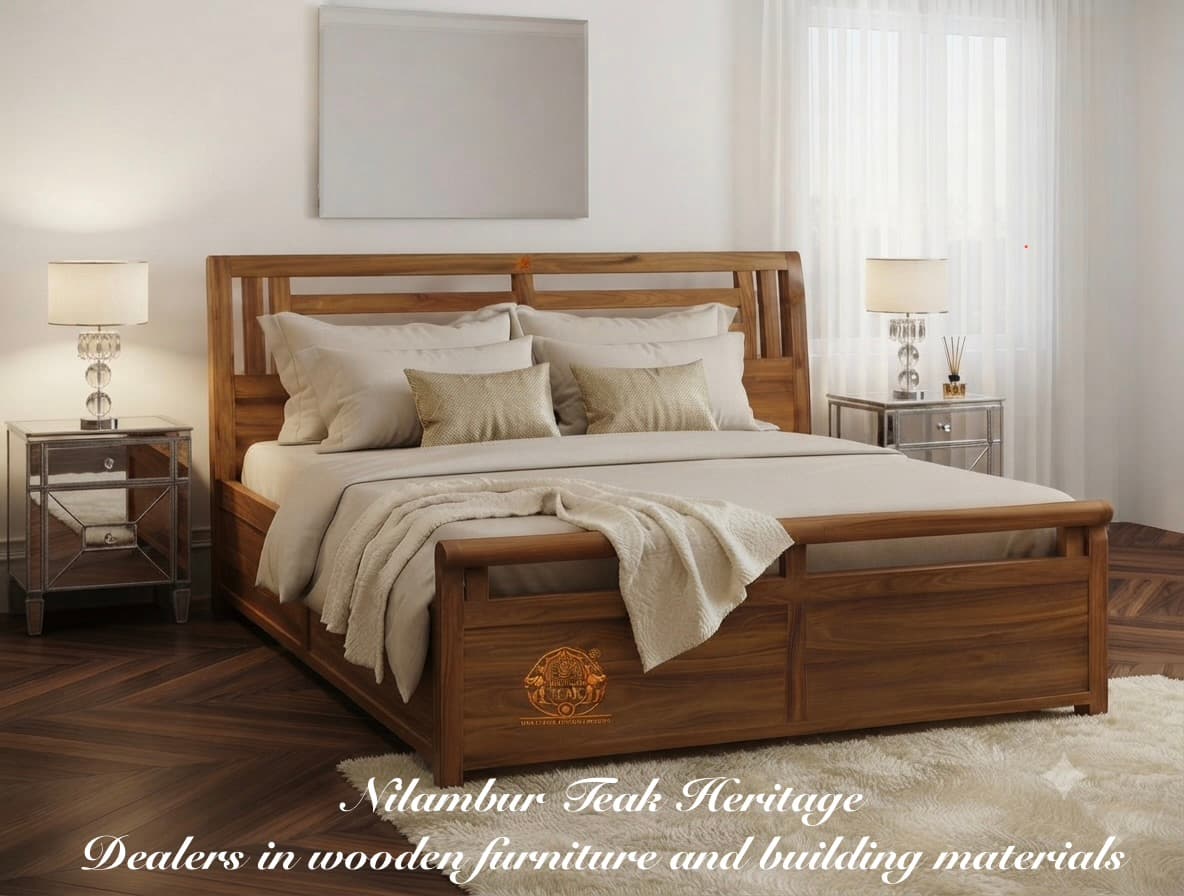 Solstice Solid Wood Cot with Open-Slat Headboard and Curled Footboard Rail
