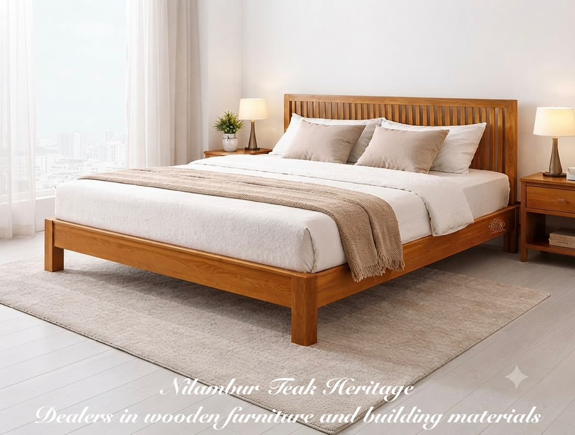 Nordic Vertical Slatted Solid Wood Cot