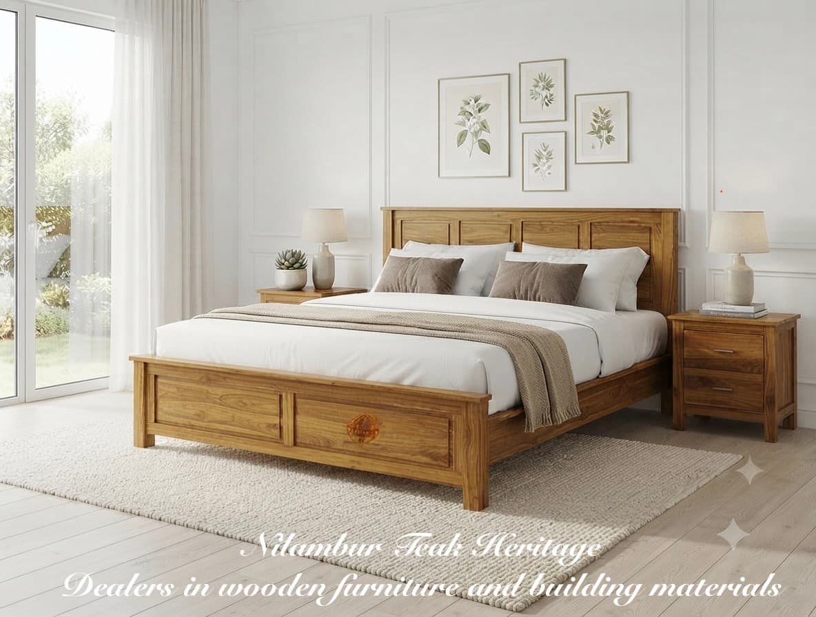 Traditional Paneled Solid Wood Cot