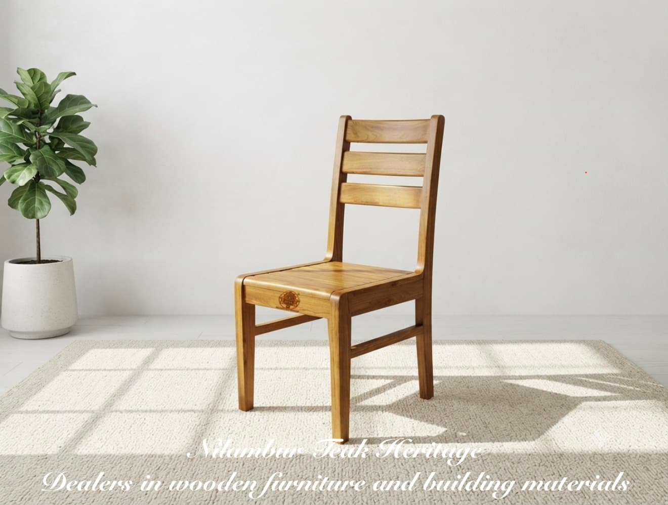 Wide-Slat Solid Wood Dining Chair, MPN-CH15