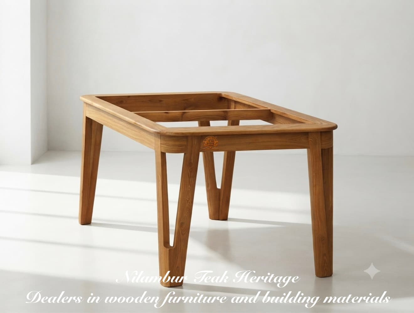 Nordic Curve Solid Wood Dining Table Base