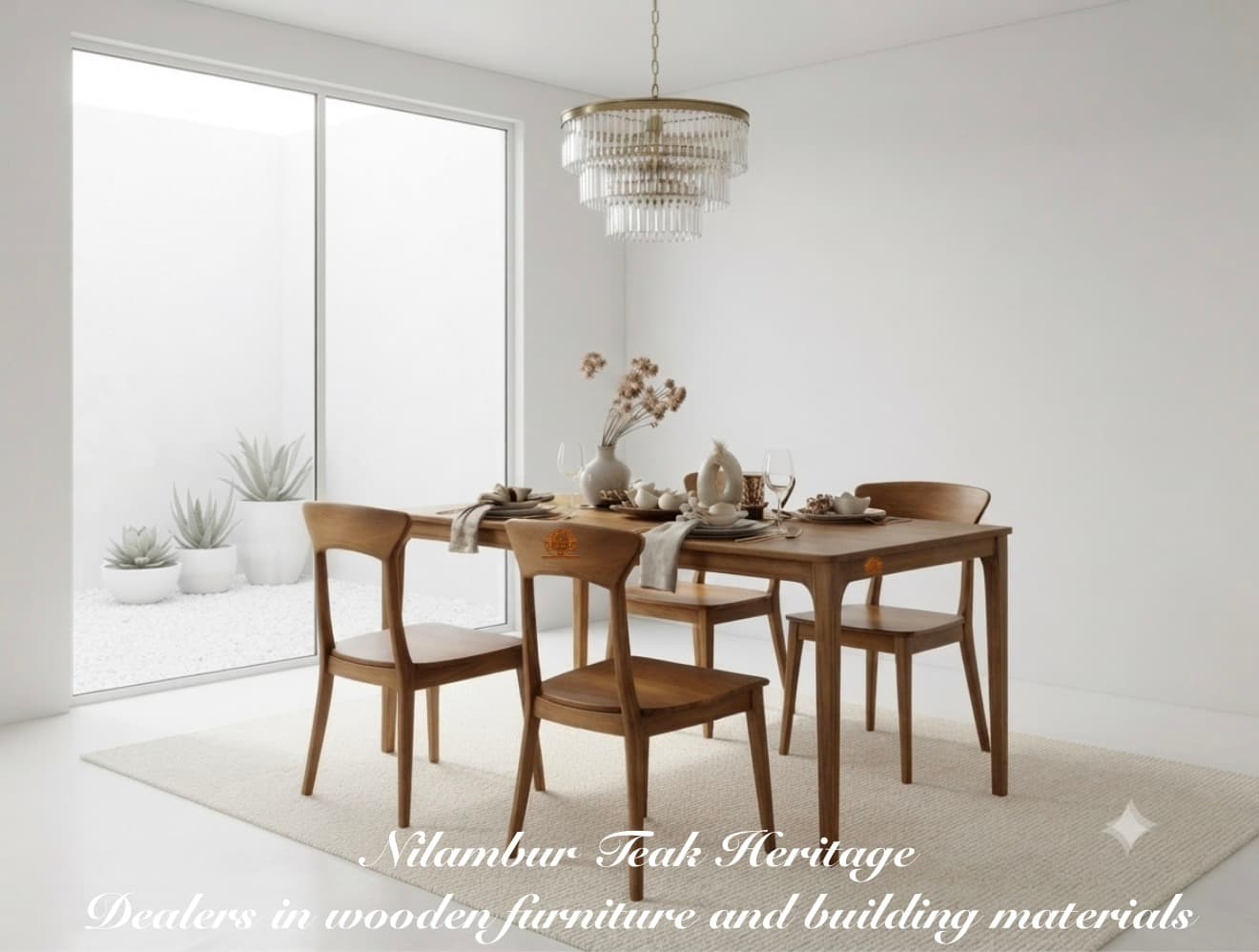 Nordic Minimalist Solid Wood Dining Set